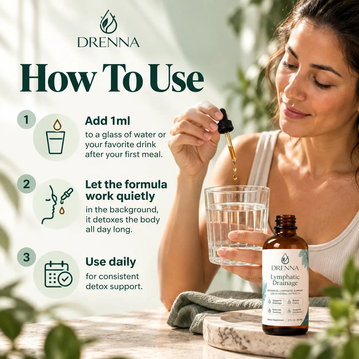 DRENNA – Feel Lighter Every Morning | Lymphatic Drainage Drops
